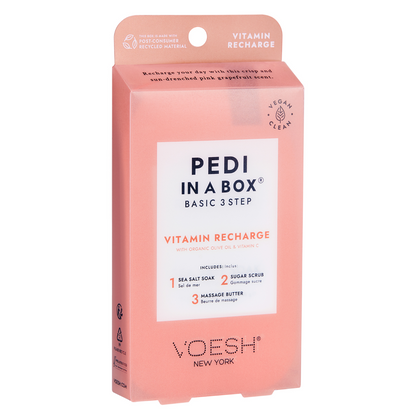 Voesh Pedi In A Box Basic 3 Step | Vitamin Recharge