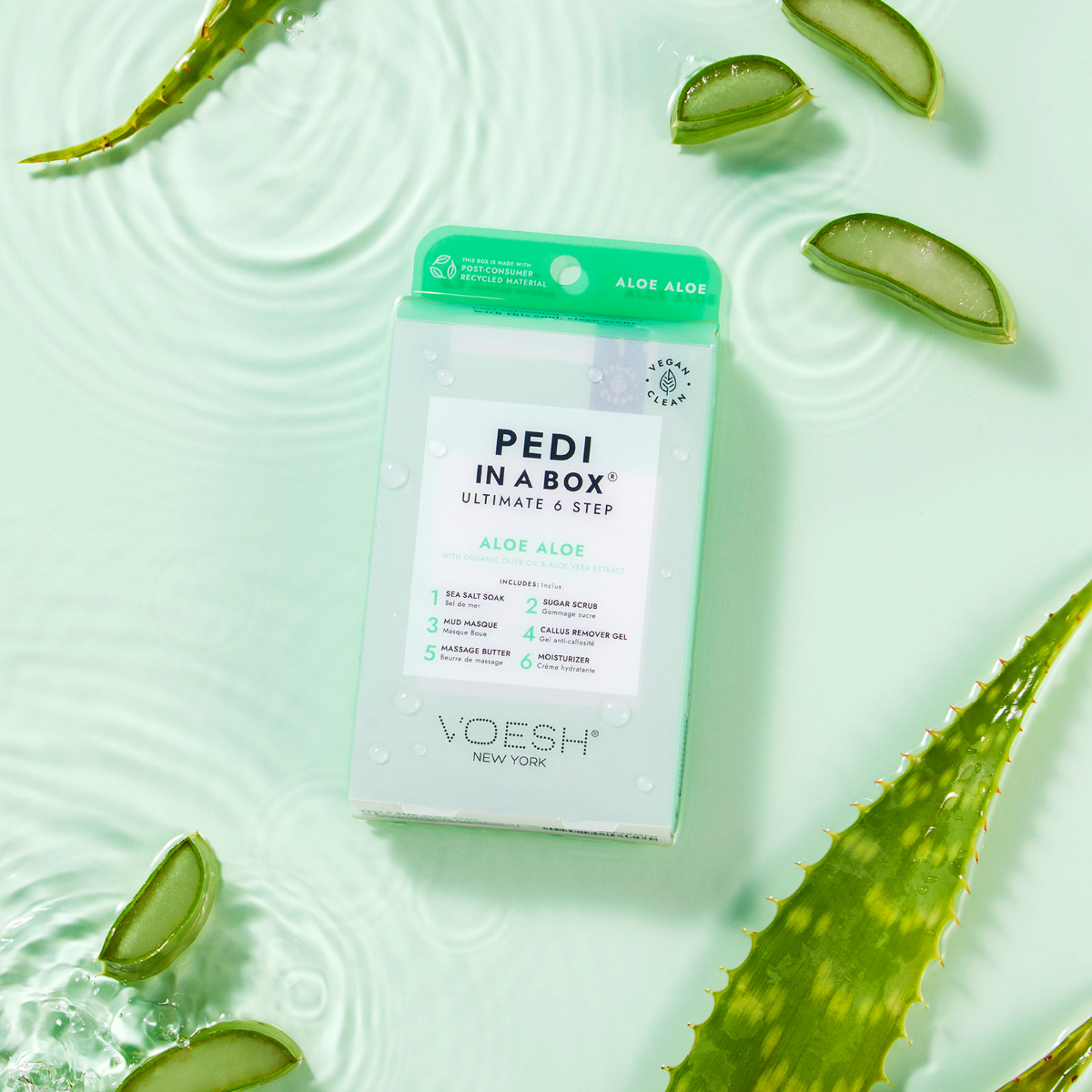 Voesh Pedi In A Box Ultimate 6 Step |  Aloe Aloe Case (30 Pack)