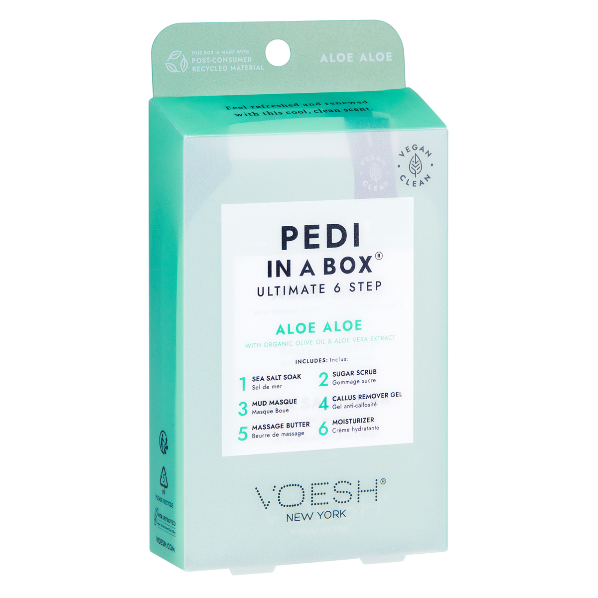 Voesh Pedi In A Box Ultimate 6 Step |  Aloe Aloe Case (30 Pack)