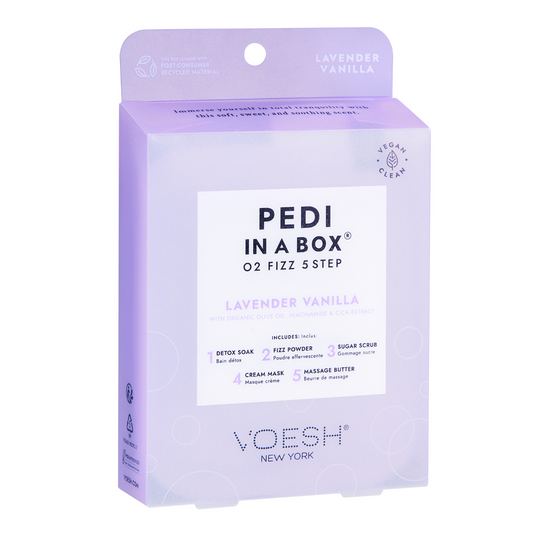 Voesh O2 Fizz Pedi In A Box | 5-in-1 Lavender Vanilla
