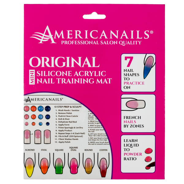 Americanails Mini Silicone Acrylic Application Nail Tech Training Mat